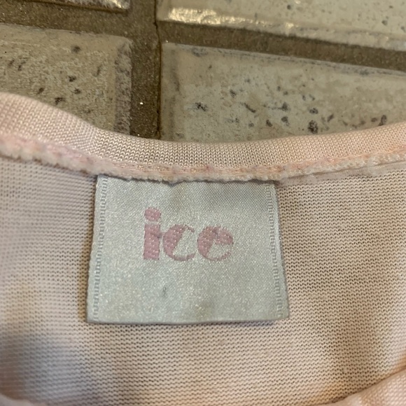 Ice Pink High-Low Cap Sleeve Henley Top - Size M/L - Picture 2 of 5